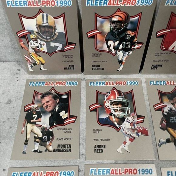 1990 Fleer Football All-Pro Insert 18 Of 25 cards NM Ronnie Lott Lawrence Taylor - Picture 2 of 5